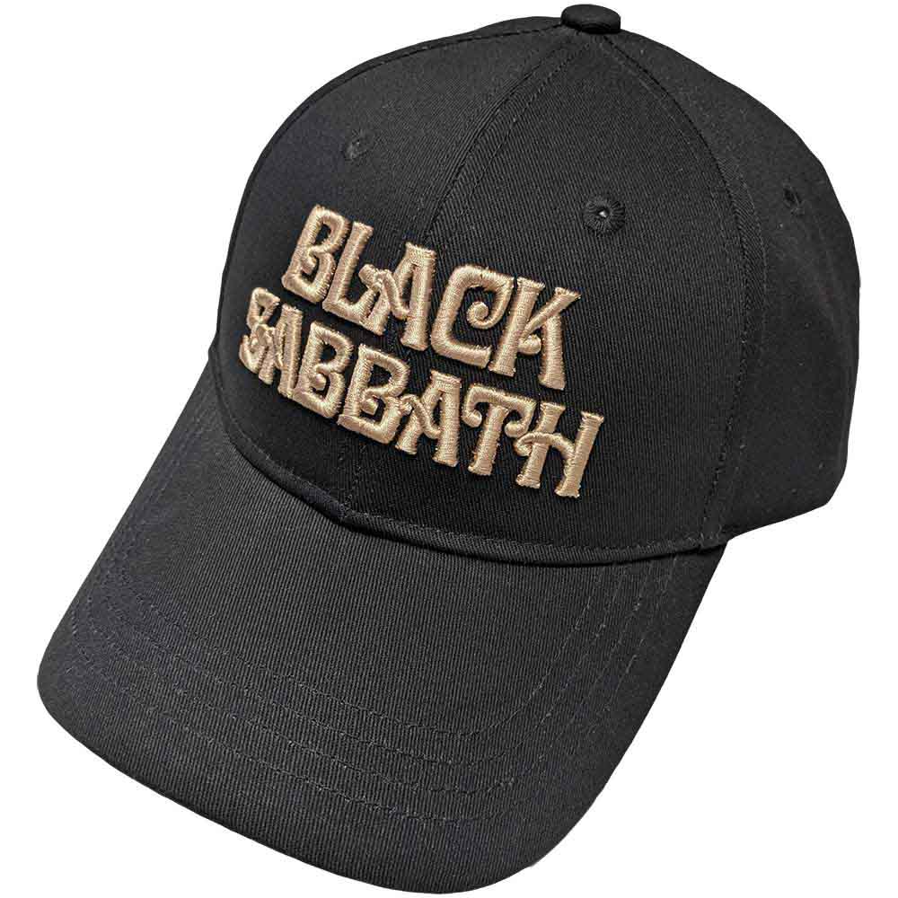 Black Sabbath Unisex Baseball Cap: Text Logo (Black)