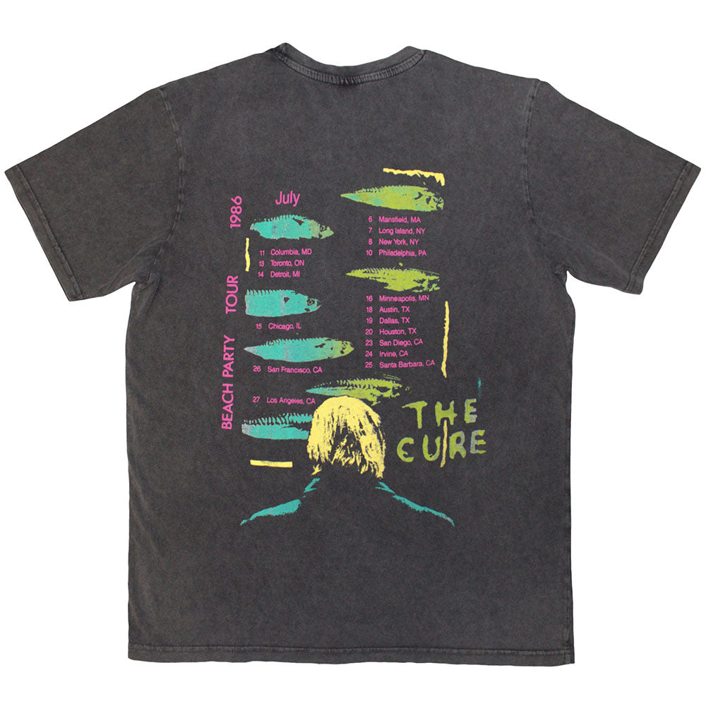The Cure Unisex Stone Wash T-Shirt: Beach Party Tour &
