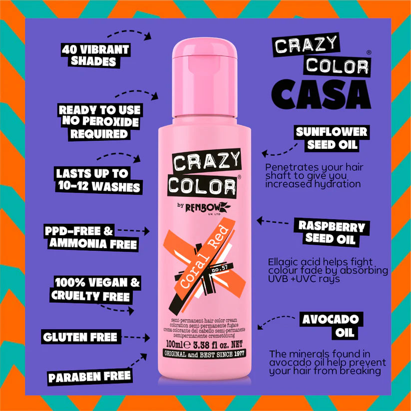 Crazy Color Coral Red