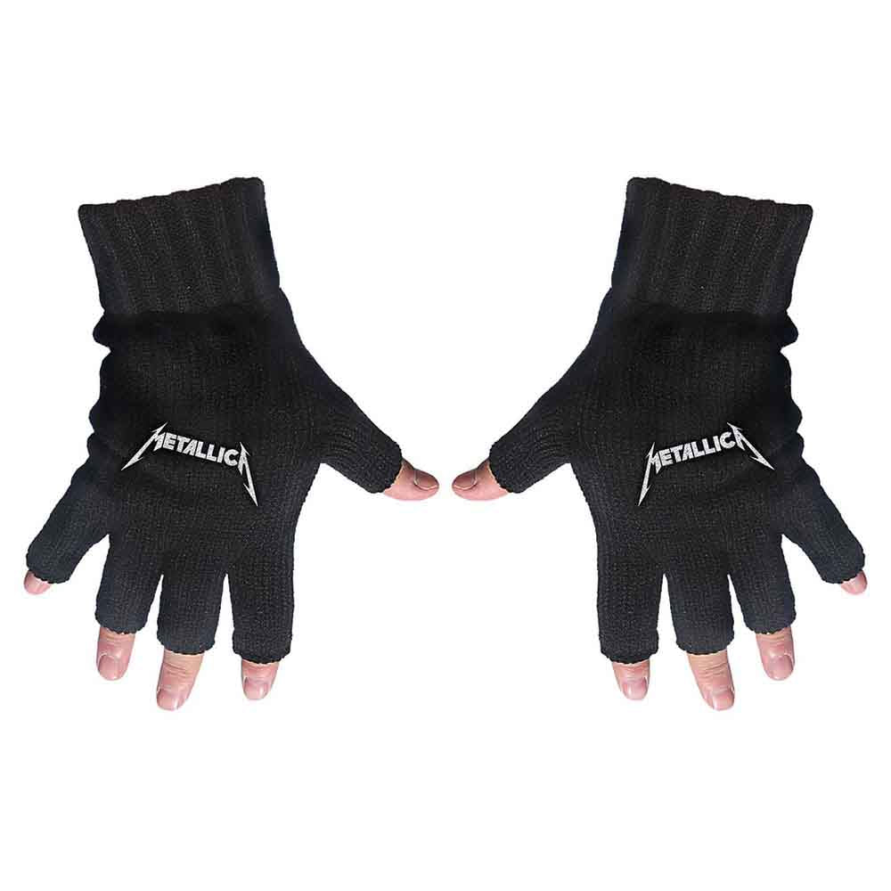Metallica Unisex Fingerless Gloves: Logo (Black)