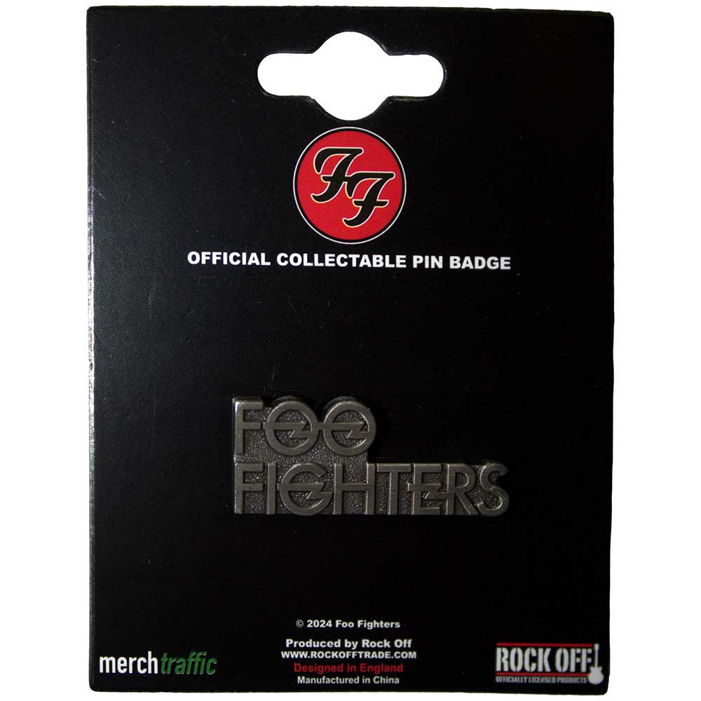 Foo Fighters Pin Badge: Stacked Logo