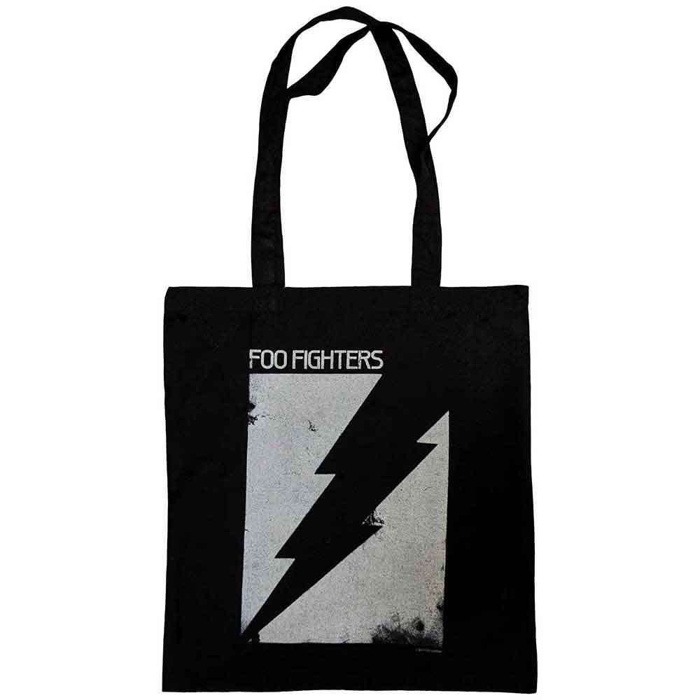 Foo Fighters Cotton Tote Bag: Lightning (Black) (Ex-Tour)