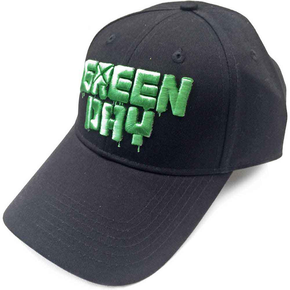 Green Day Unisex Baseball Cap: Dripping Logo (Black)