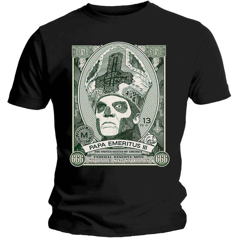 Ghost Unisex T-Shirt: Papa Cash (Black)