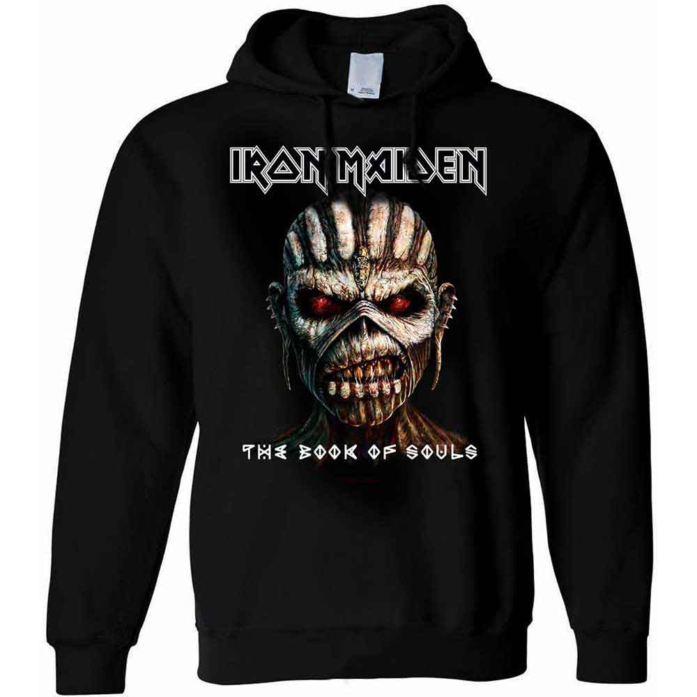 Iron Maiden Unisex Pullover Hoodie: The Book of Souls (Black)