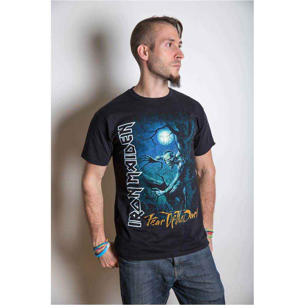 Iron Maiden Unisex T-Shirt: Fear of the Dark Tree Sprite (Black)