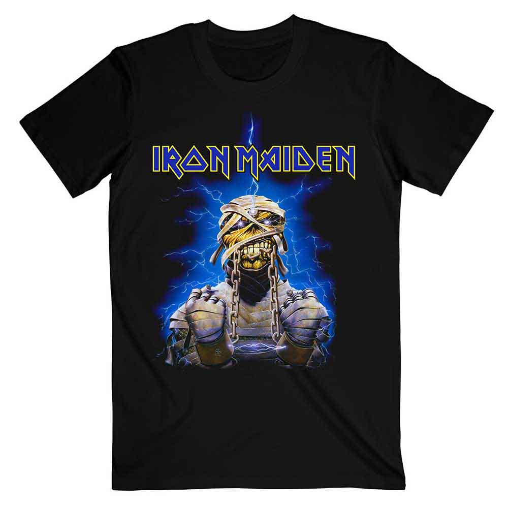 Iron Maiden Unisex T-Shirt: Powerslave Mummy (Black)