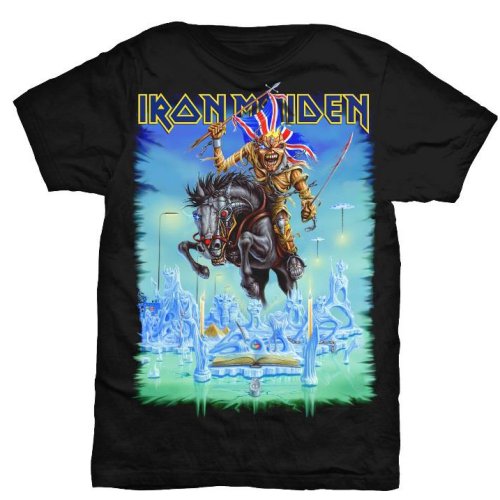 Iron Maiden Unisex T-Shirt: Tour Trooper (Black) (Back Print)