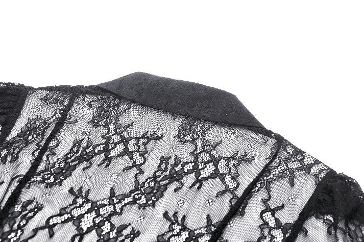 Gothic black sexy lace hollow out blouse (✦ Dark In Love)
