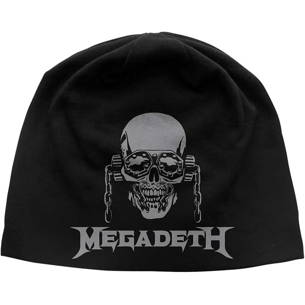 Megadeth Unisex Beanie Hat: Vic / Logo JD Print (Black)