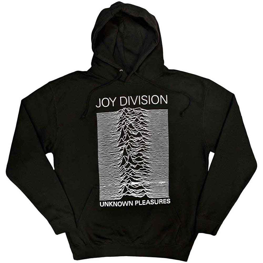 Joy Division Unisex Pullover Hoodie: Unknown Pleasures FP (Black)