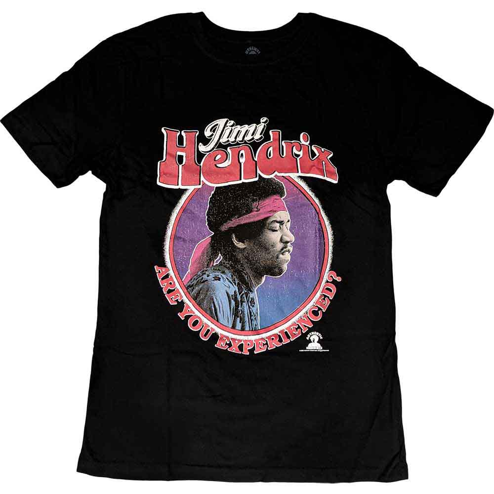 Jimi Hendrix Unisex T-Shirt: Are You Experienced? (Circle) (Black)