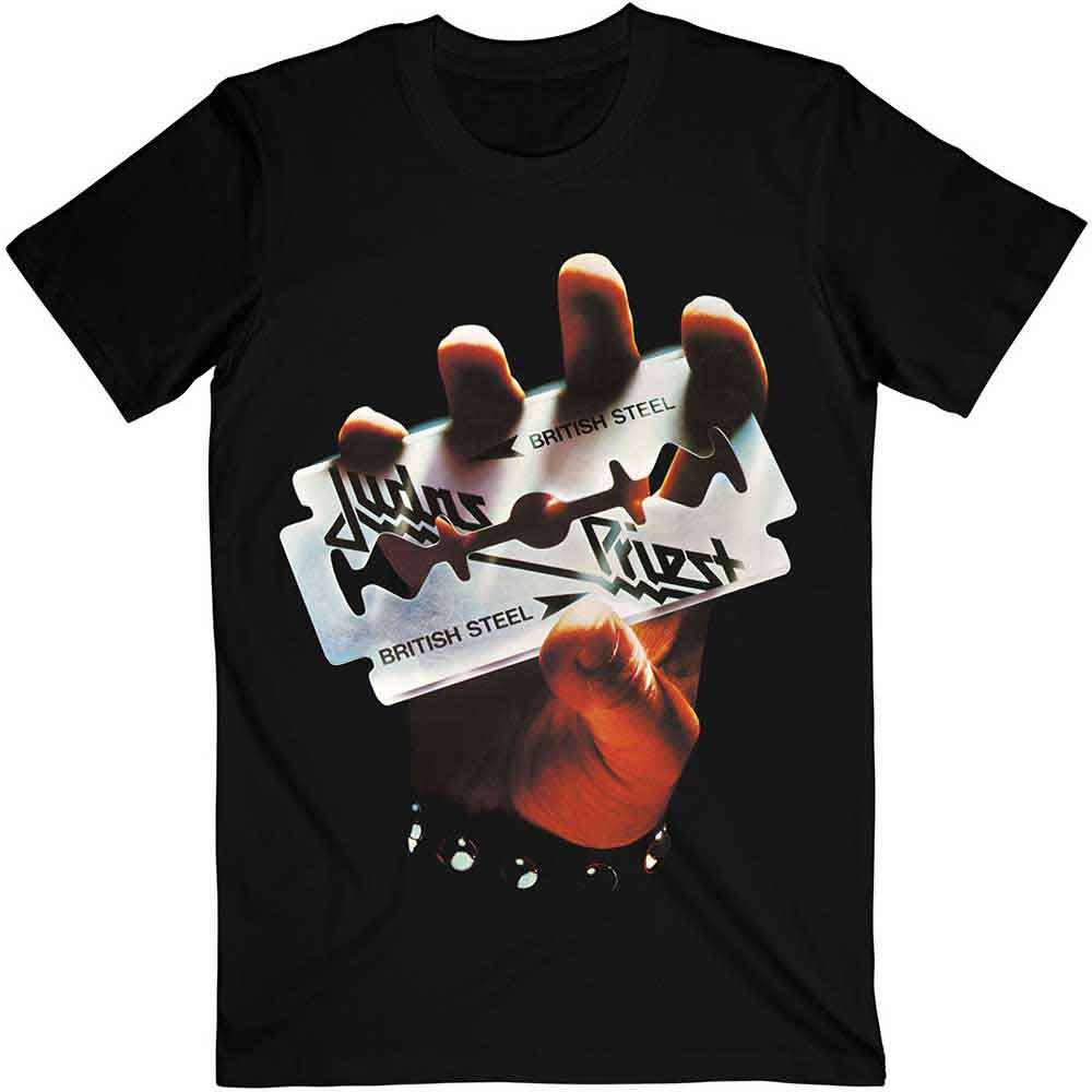 Judas Priest Unisex T-Shirt: British Steel (Black)