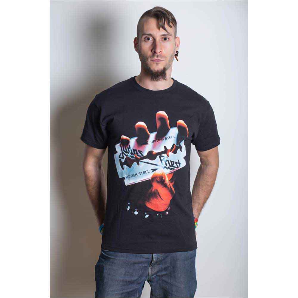 Judas Priest Unisex T-Shirt: British Steel (Black)