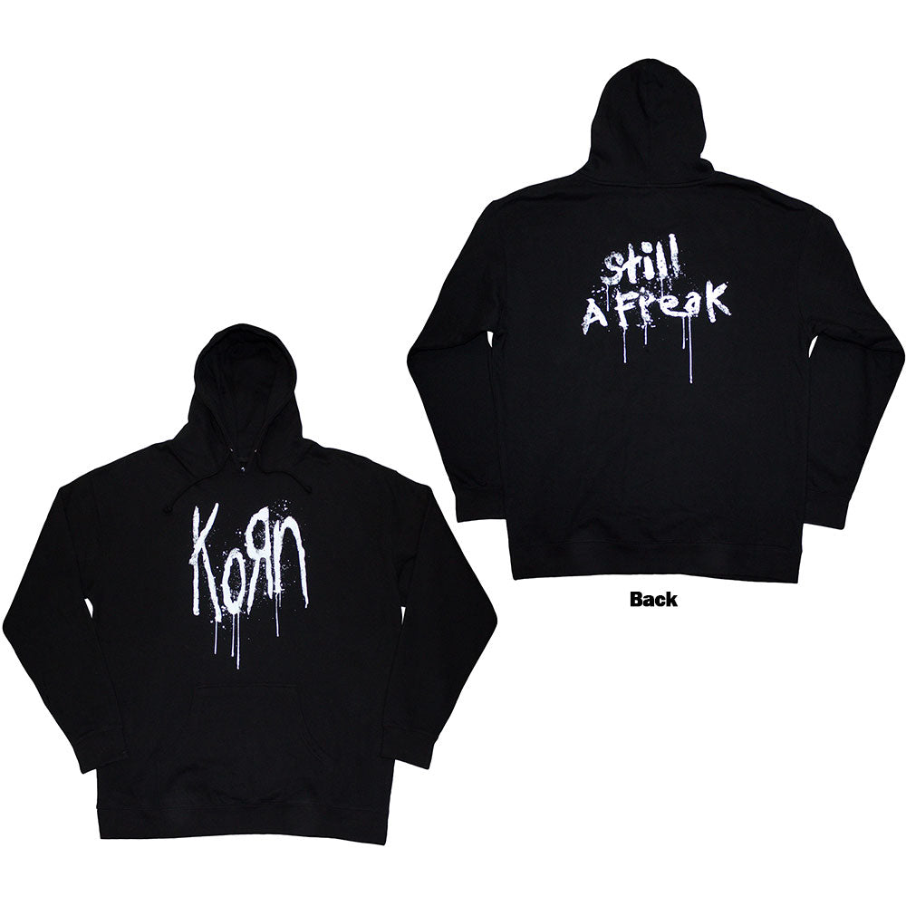 Korn Unisex Pullover Hoodie: Still A Freak (Black) (Back Print)