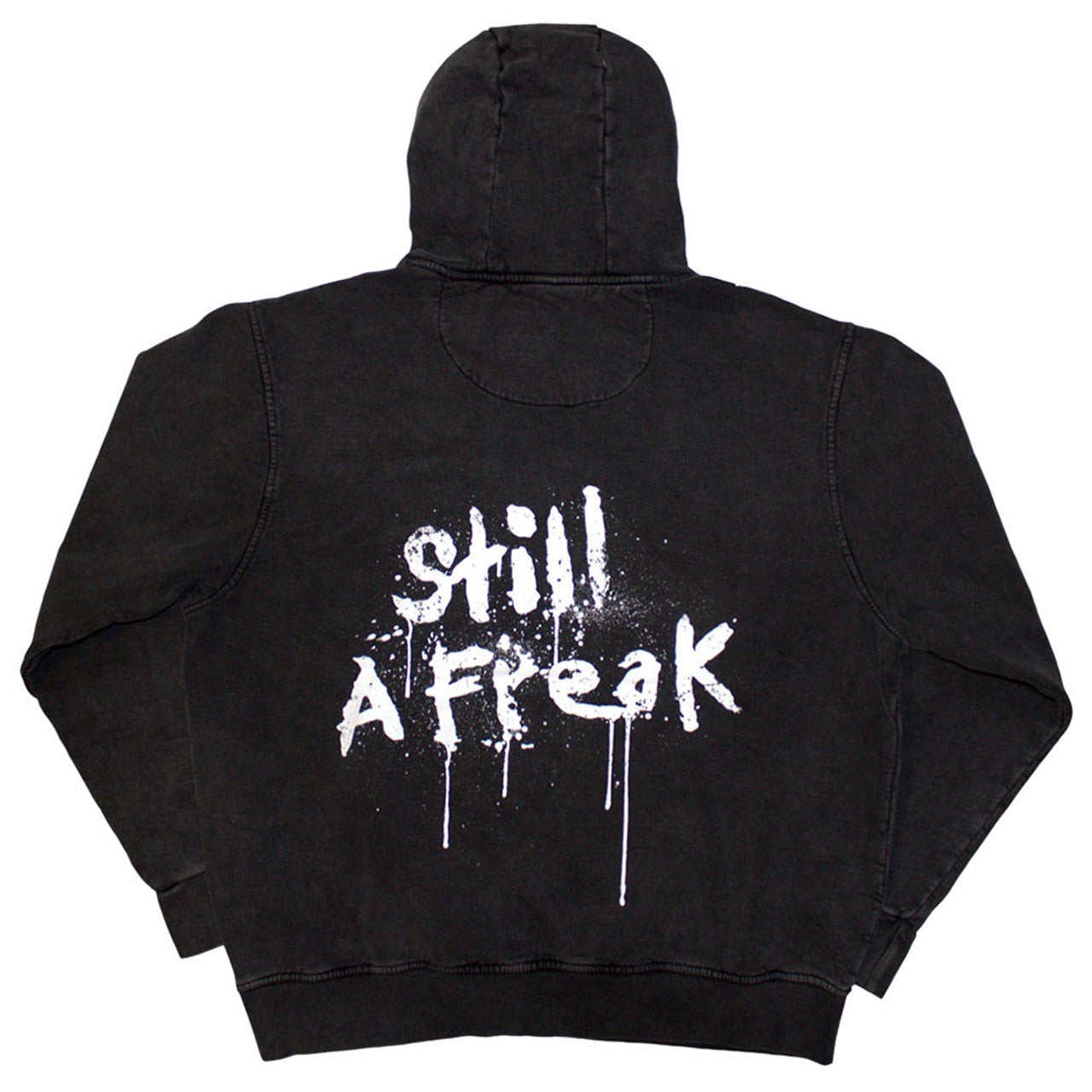 Korn Unisex Stone Wash Pullover Hoodie: Still A Freak (Charcoal Grey) (Back Print & Wash Collection)
