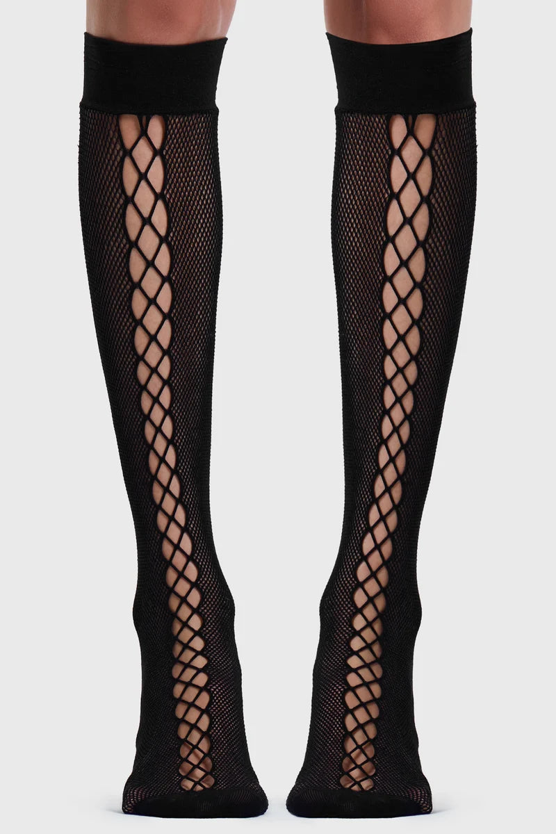 Lace Up Stockings (✦ Killstar)