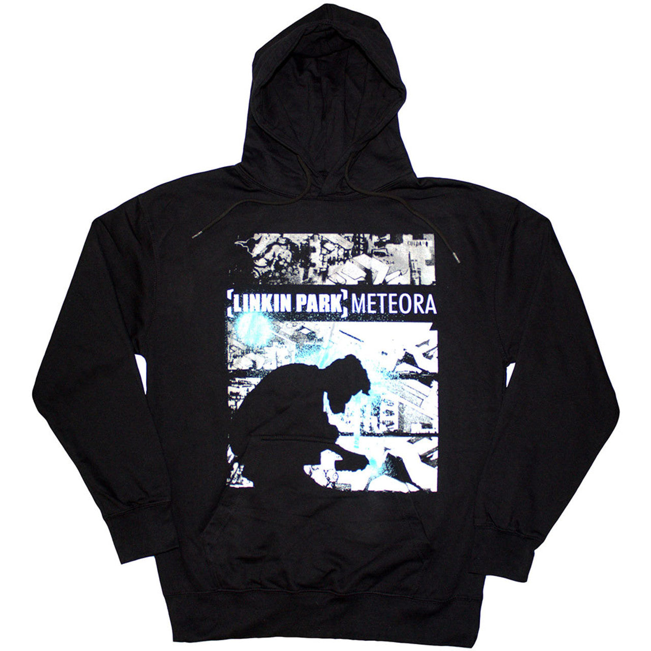 Linkin Park Unisex Pullover Hoodie: Meteora Drip Collage (Black)