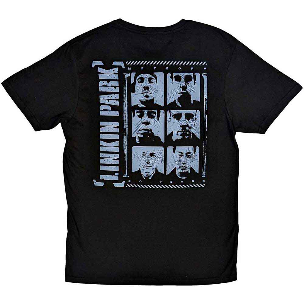 Linkin Park Unisex T-Shirt: Meteora Portraits (Black) (Back Print)