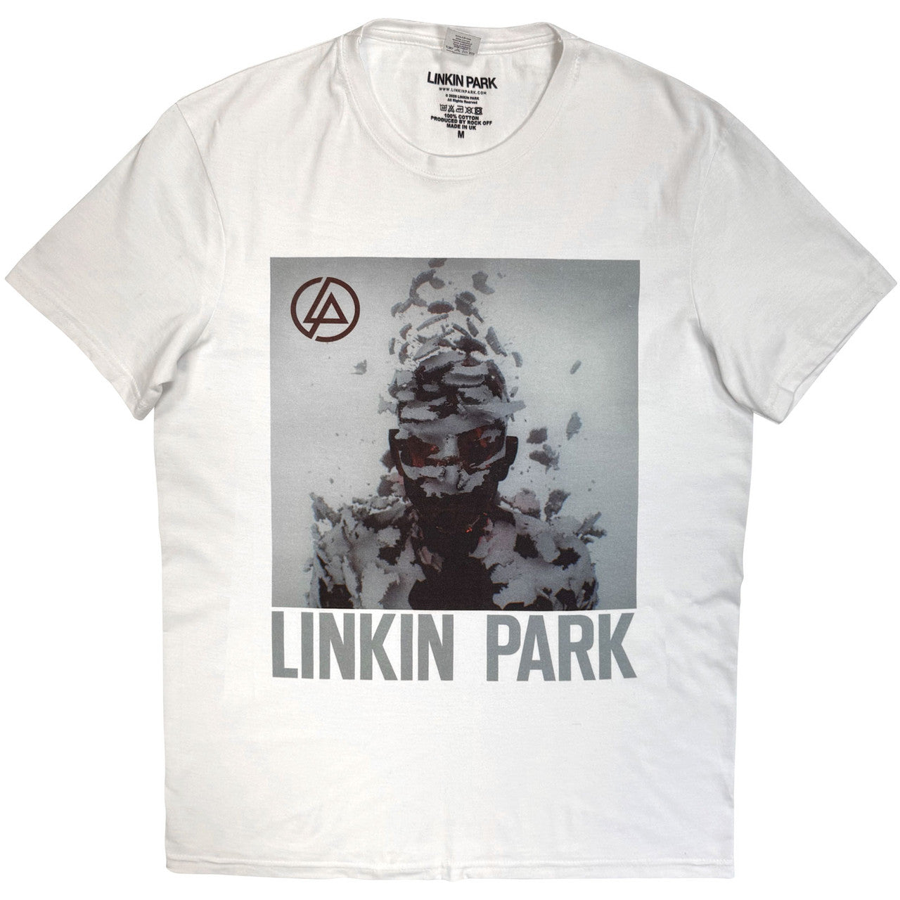 Linkin Park Unisex T-Shirt: Living Things Cover Art (White)
