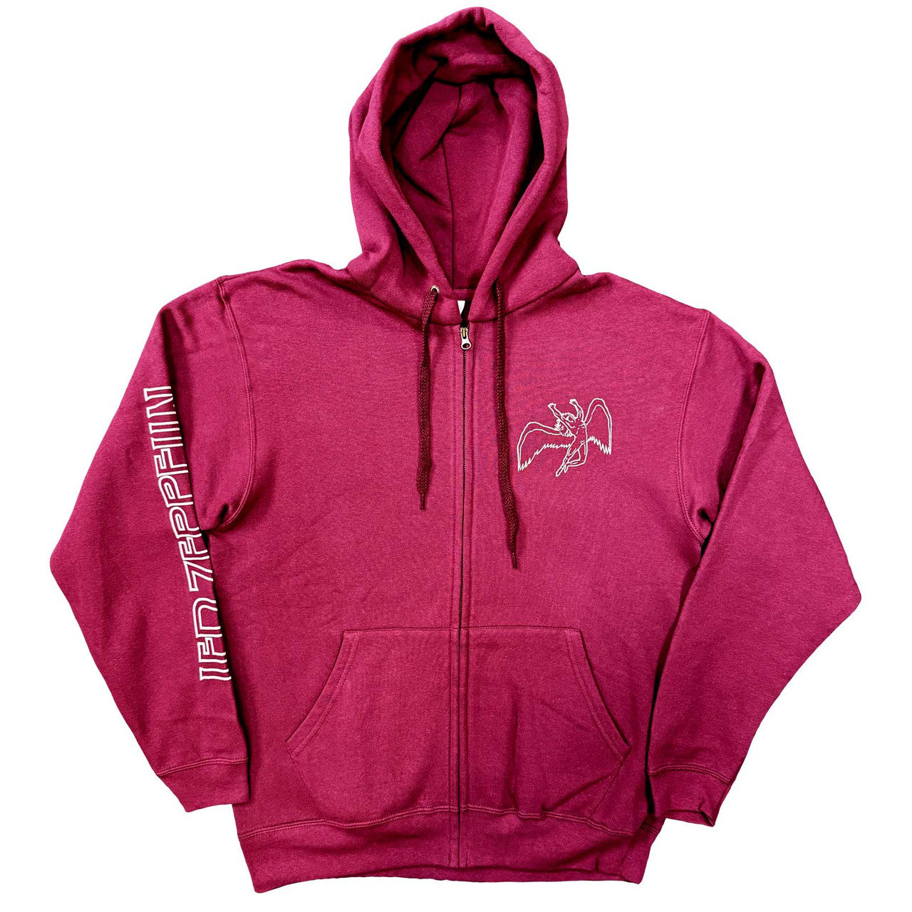Hoodie: Symbols (Maroon Red) (Back Print)