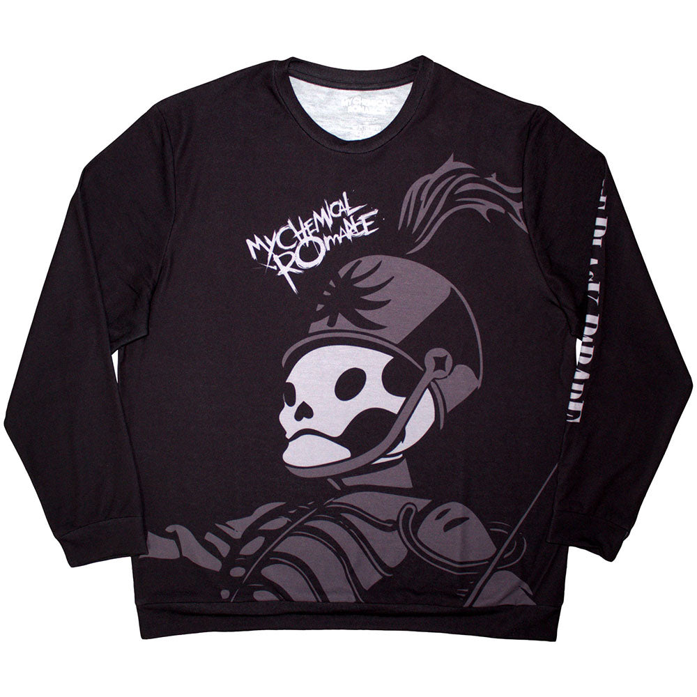 My Chemical Romance Unisex Long Sleeve T-Shirt: Pepe (Sleeve Print) (Black)