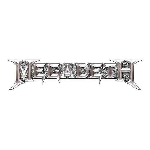 Megadeth Pin Badge: Chrome Logo