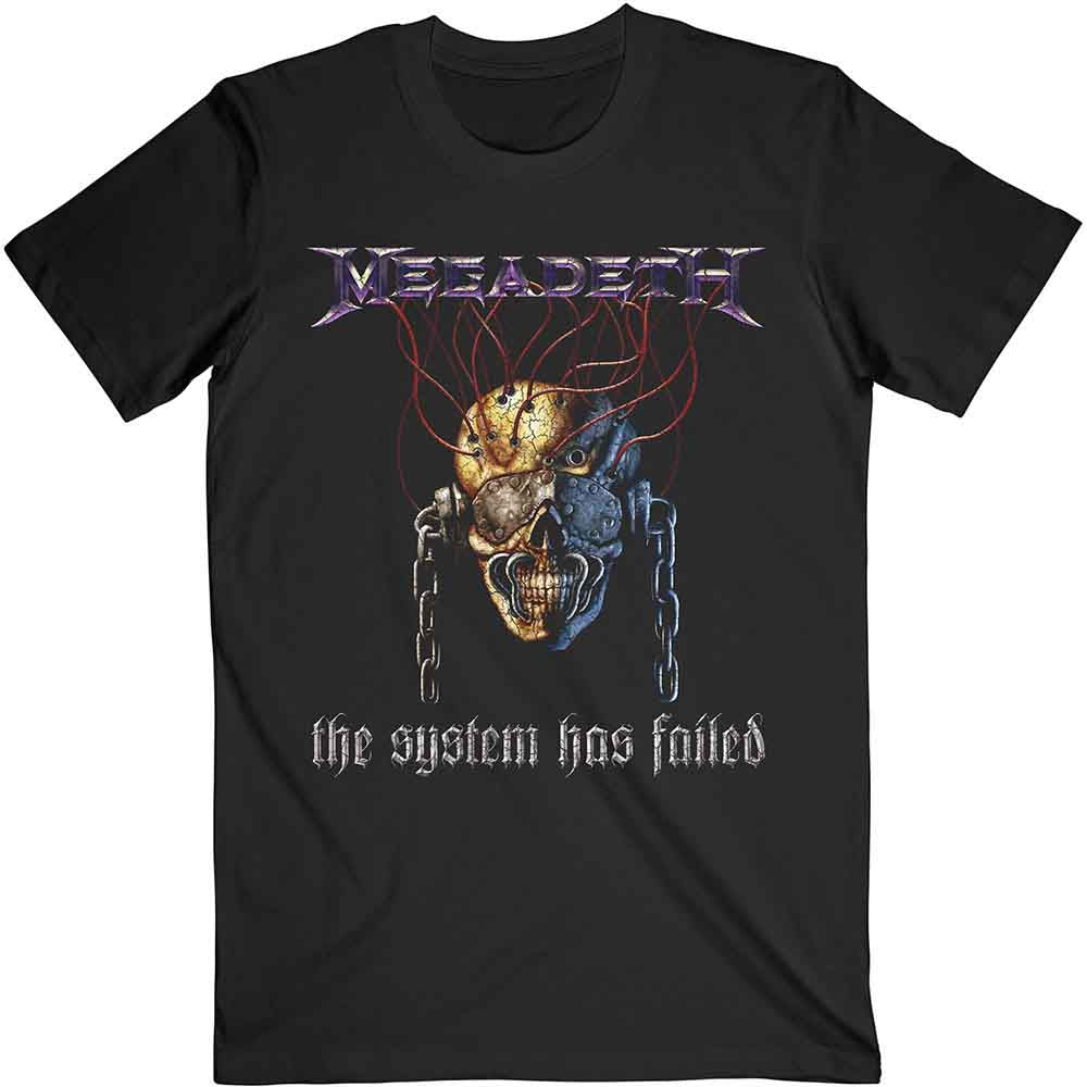 Megadeth Unisex T-Shirt: Systems Fail (Black)