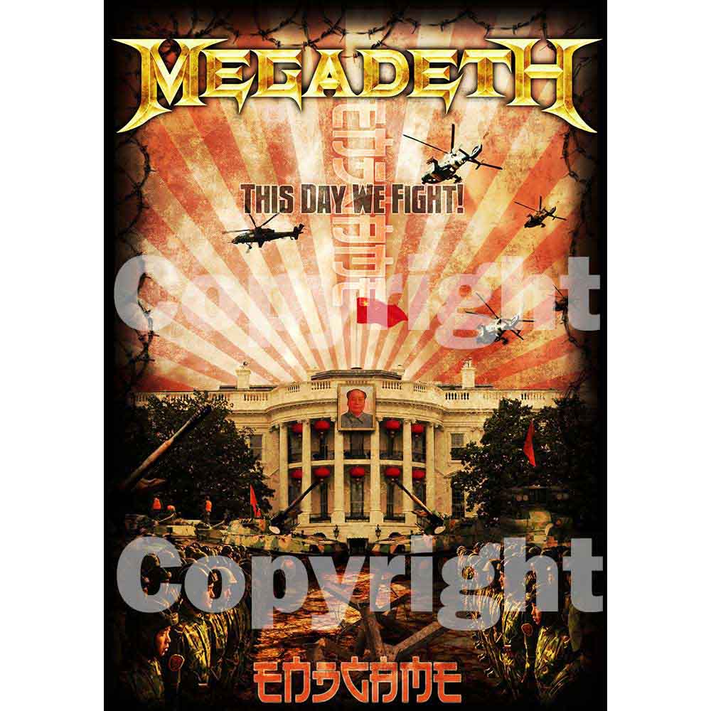 Megadeth Unisex T-Shirt: China Whitehouse (Black) (Back Print)