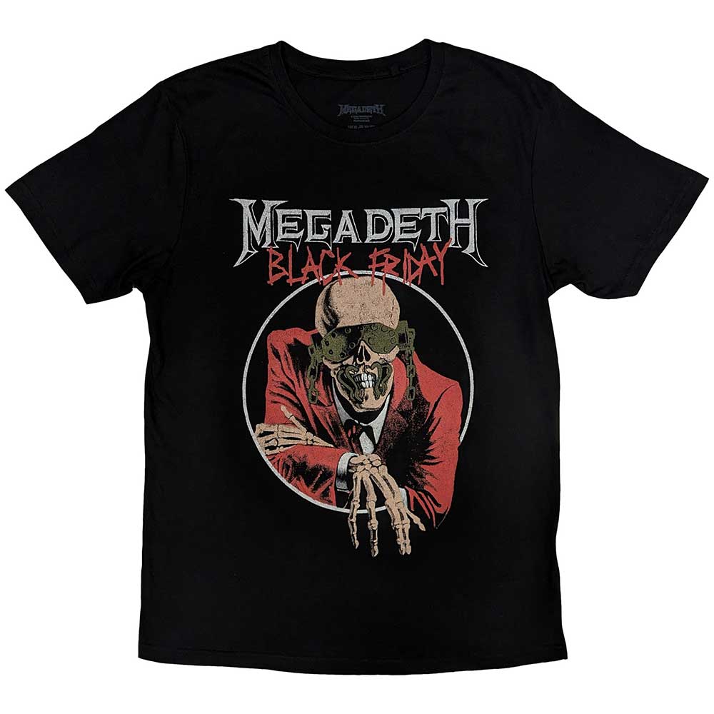 Megadeth Unisex T-Shirt: Black Friday (Black) (Back Print)