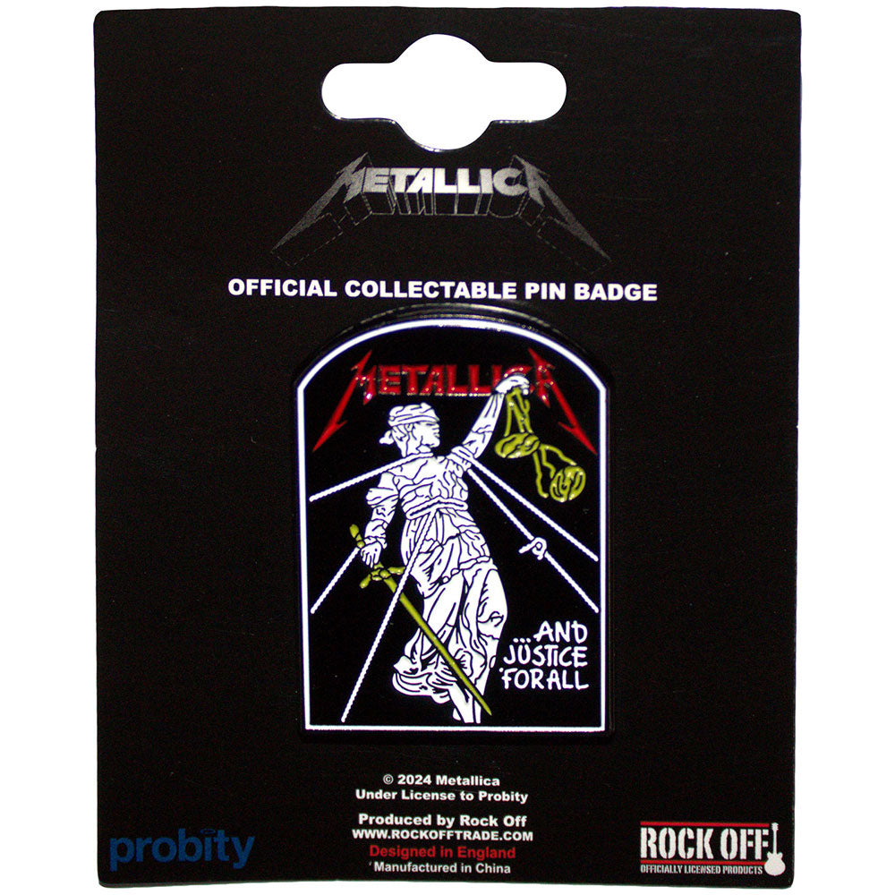 Metallica Pin Badge: And Justice For All Tombstone