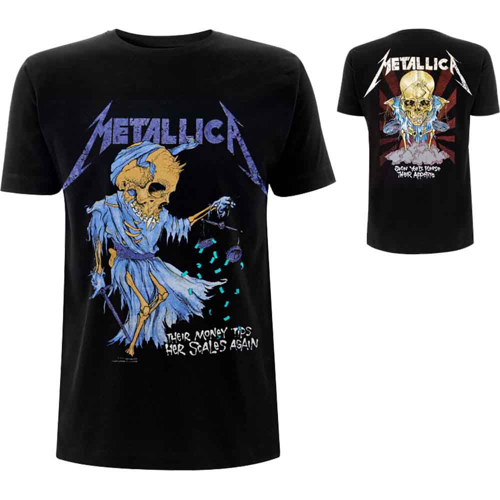 Metallica Unisex T-Shirt: Doris (Black) (Back Print)