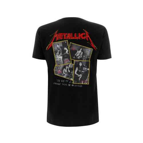 Metallica Unisex T-Shirt: Garage Photo Yellow (Black) (Back Print)