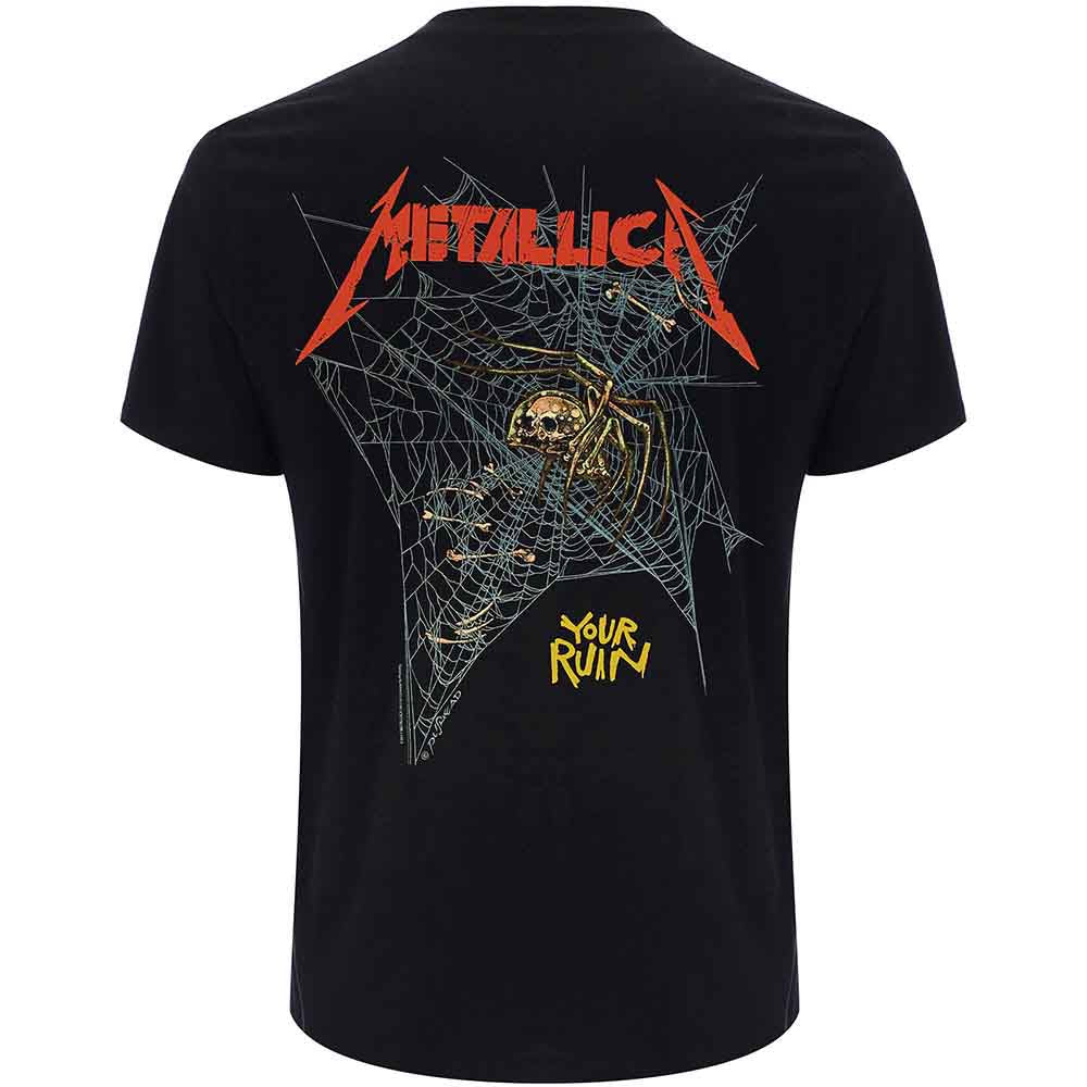 Metallica Unisex T-Shirt: Ruin/Struggle (Black) (Back Print)