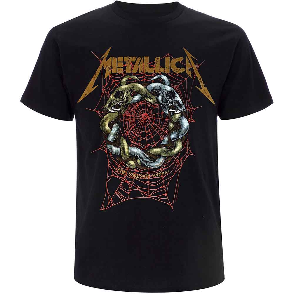Metallica Unisex T-Shirt: Ruin/Struggle (Black) (Back Print)