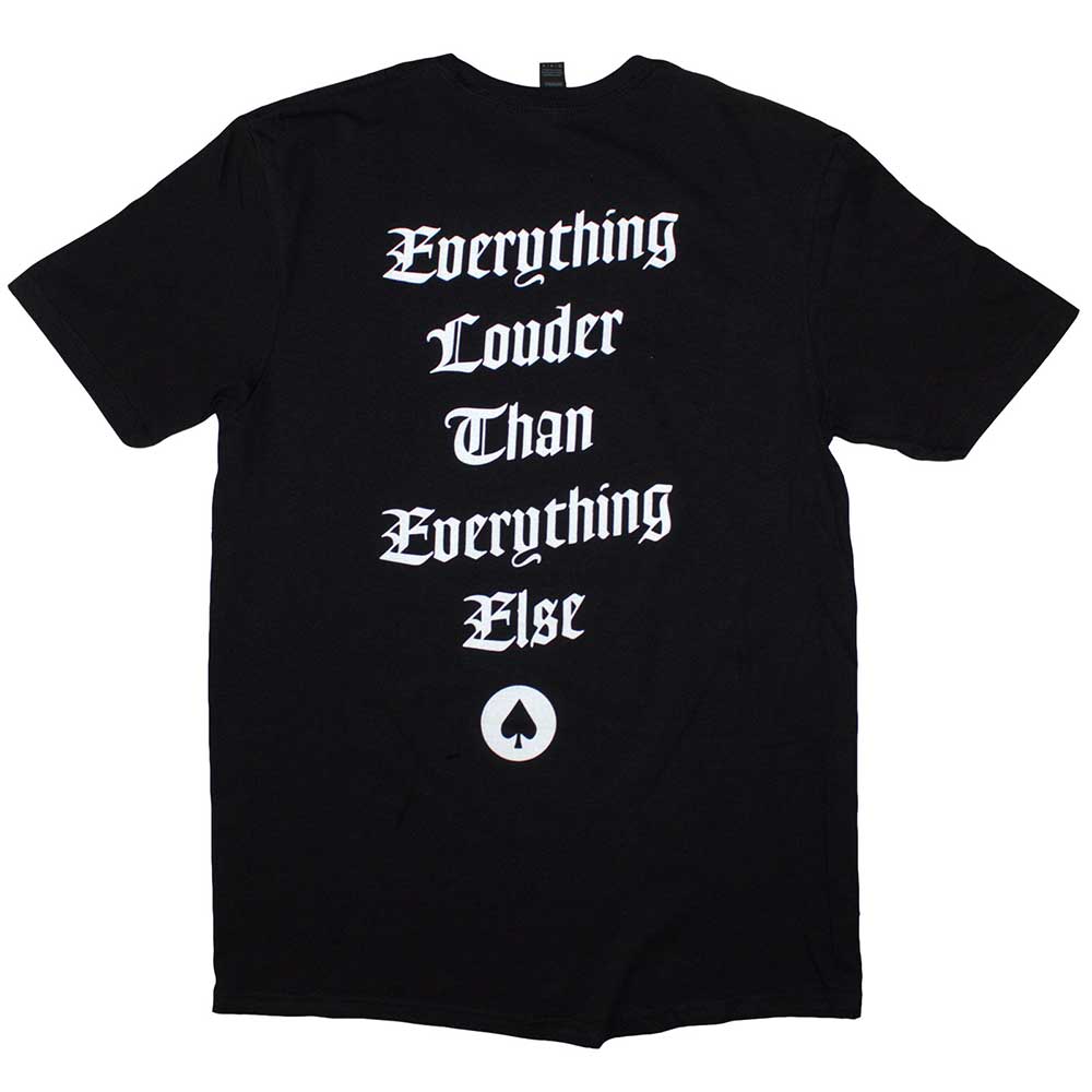 Motorhead Unisex T-Shirt: England (Black) (Back Print)