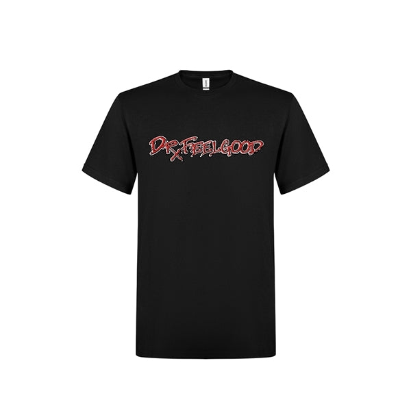 Motley Crue Unisex T-Shirt: Dr. Feelgood Logo (Black) (Back Print)