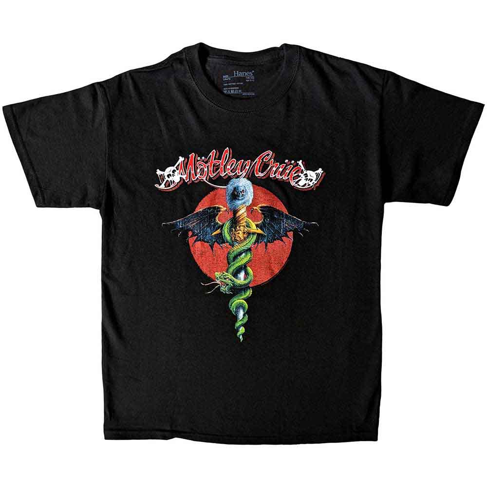 Motley Crue Kids T-Shirt: Feelgood Red Circle (Black)