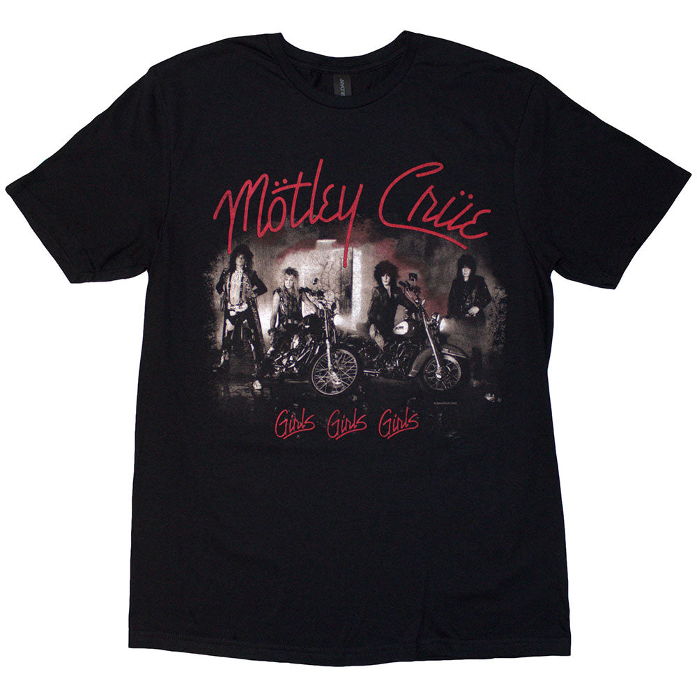 Motley Crue Unisex T-Shirt: Girls, Girls, Girls Vintage (Black)