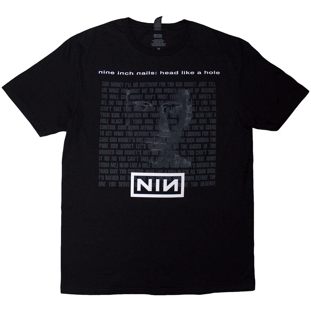 Nine Inch Nails Unisex T-Shirt: Head Like A Hole (Black)