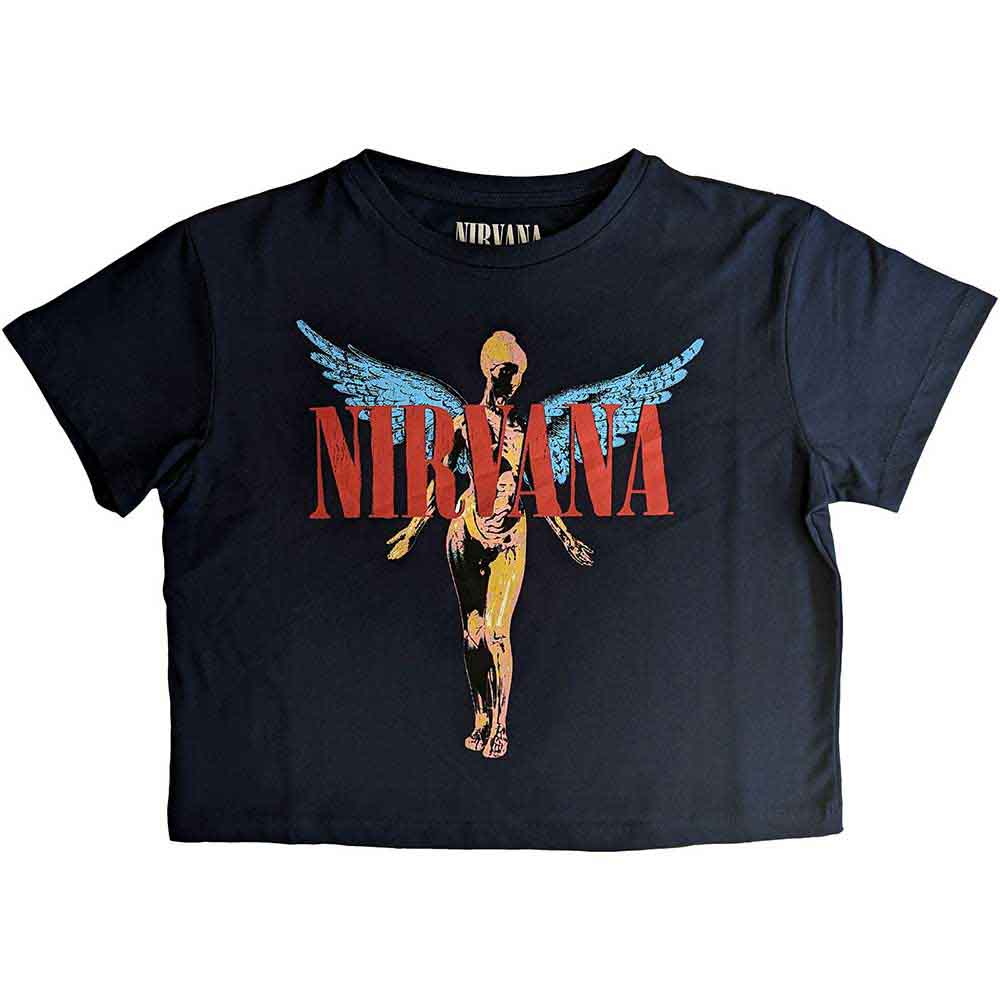 Nirvana Ladies Crop Top: Angelic (Navy Blue)
