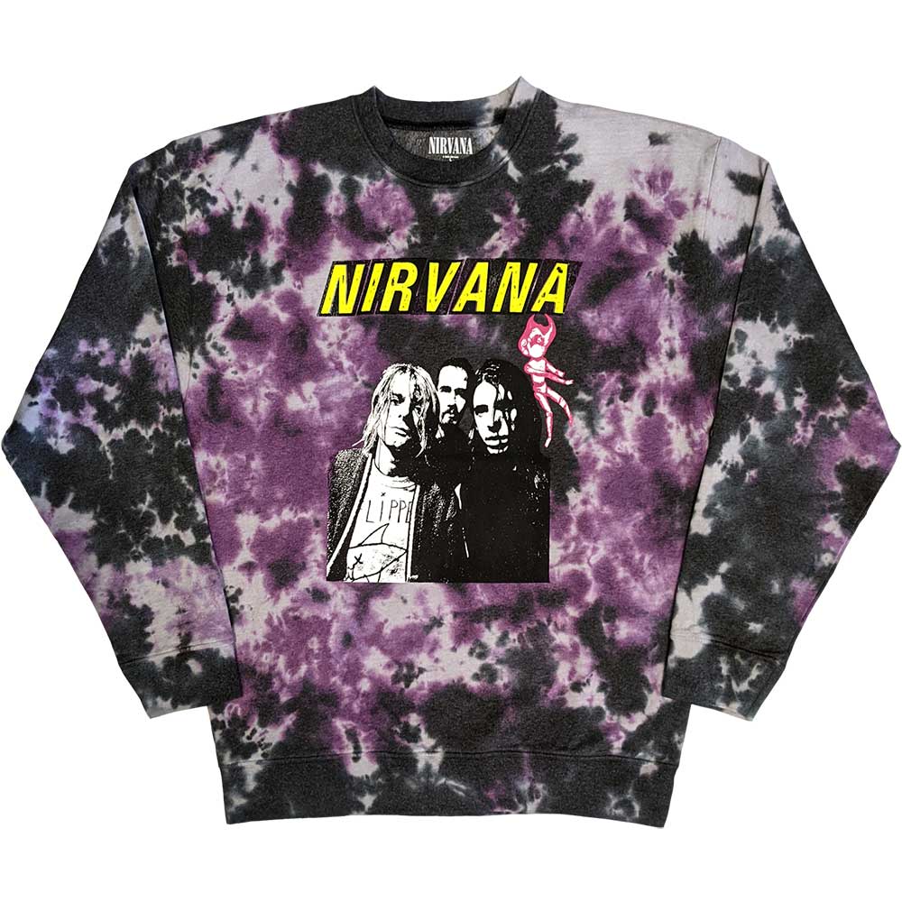Nirvana Unisex Sweatshirt: Flipper (Grey) (Wash Collection)