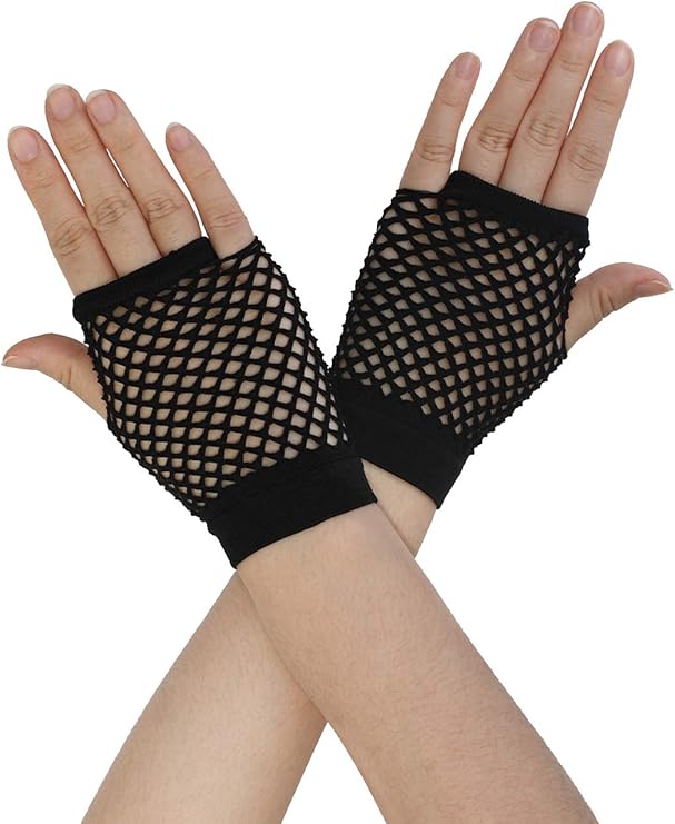 Short Fishnet Gloves (Black)
