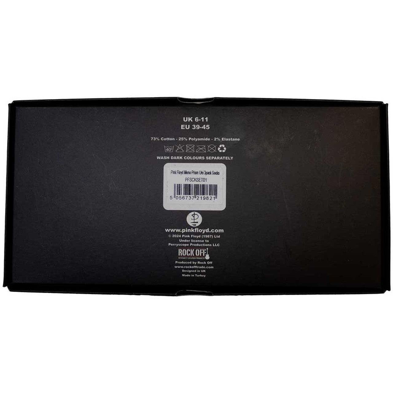 Pink Floyd Unisex Ankle Socks Set: Mono Prism (Multicolour) (UK Size 6 - 11) Gift Box