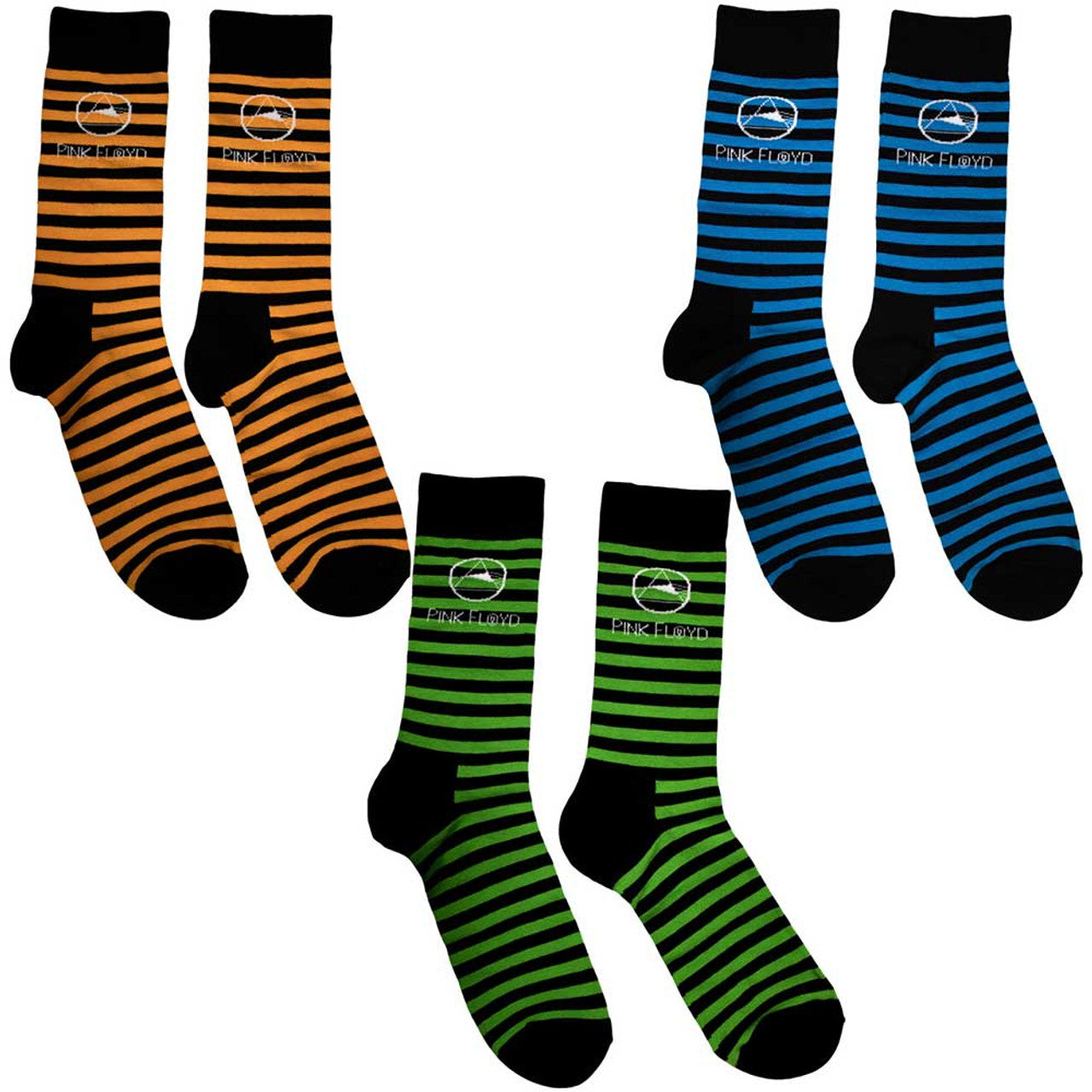 Pink Floyd Unisex Ankle Socks Set: Mono Prism (Multicolour) (UK Size 6 - 11) Gift Box
