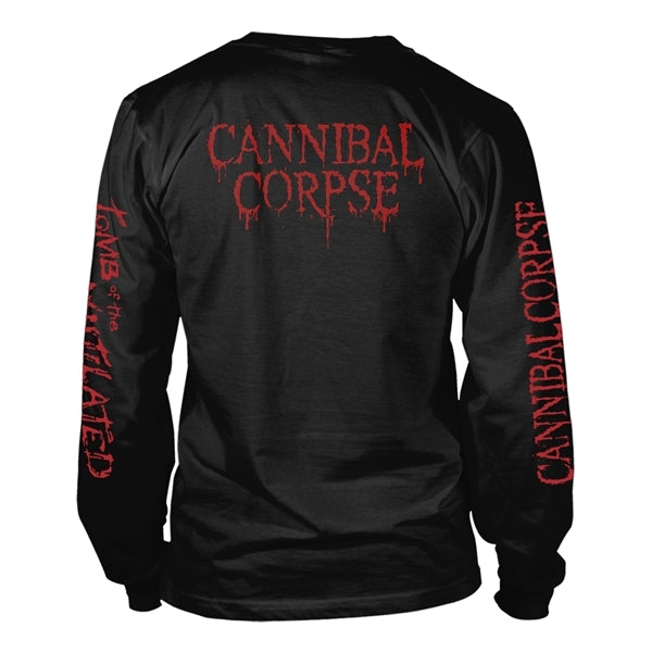 Cannibal Corpse Unisex Long Sleeve T-Shirt: Tomb Of The Mutilated (Explicit) (Black) (Back & Sleeve Print)