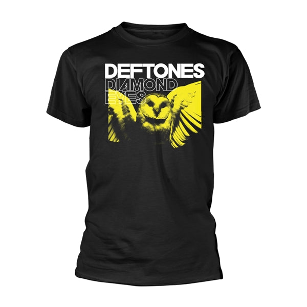 Deftones Unisex T-Shirt: Diamond Eyes Owl (Black)