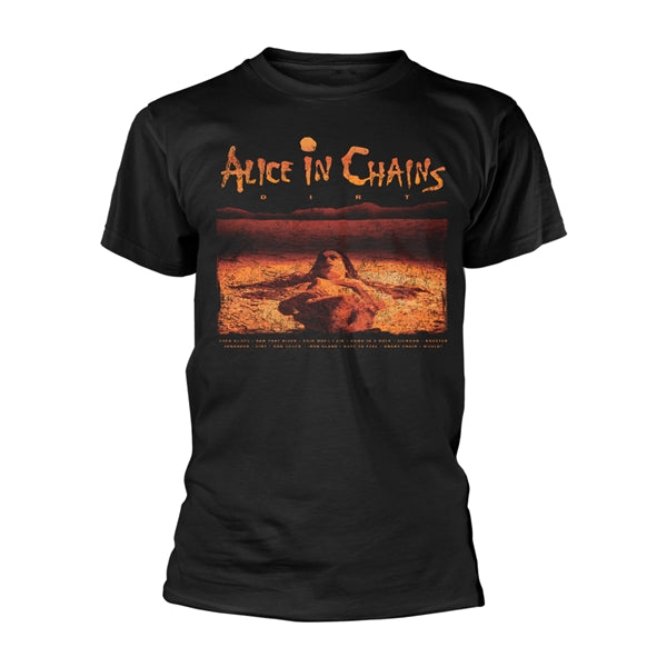 Alice In Chains Unisex T-Shirt: Dirt Tracklist (Black)
