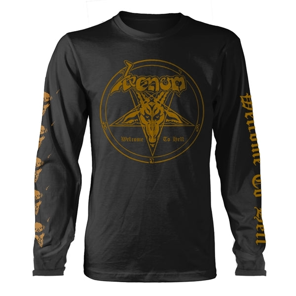 Venom - Unisex Long Sleeve Shirt: Welcome To Hell Gold (Black)