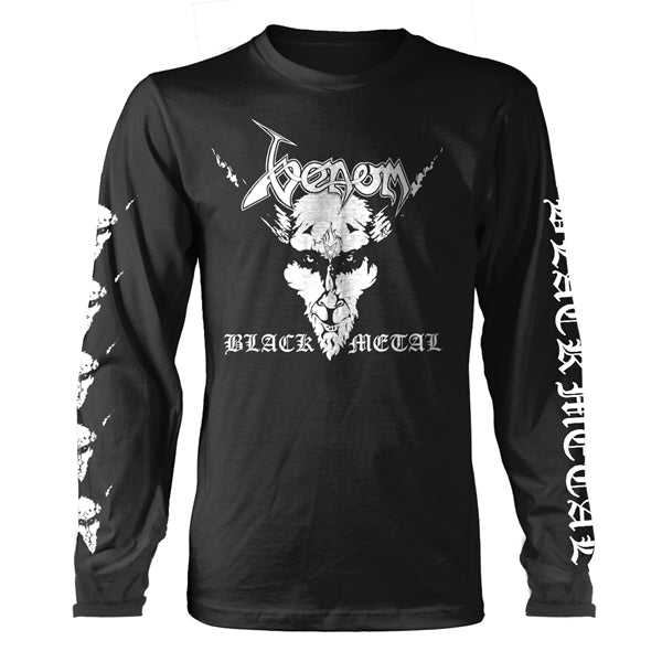Venom - Unisex Long Sleeve Shirt: Black Metal White (Black)